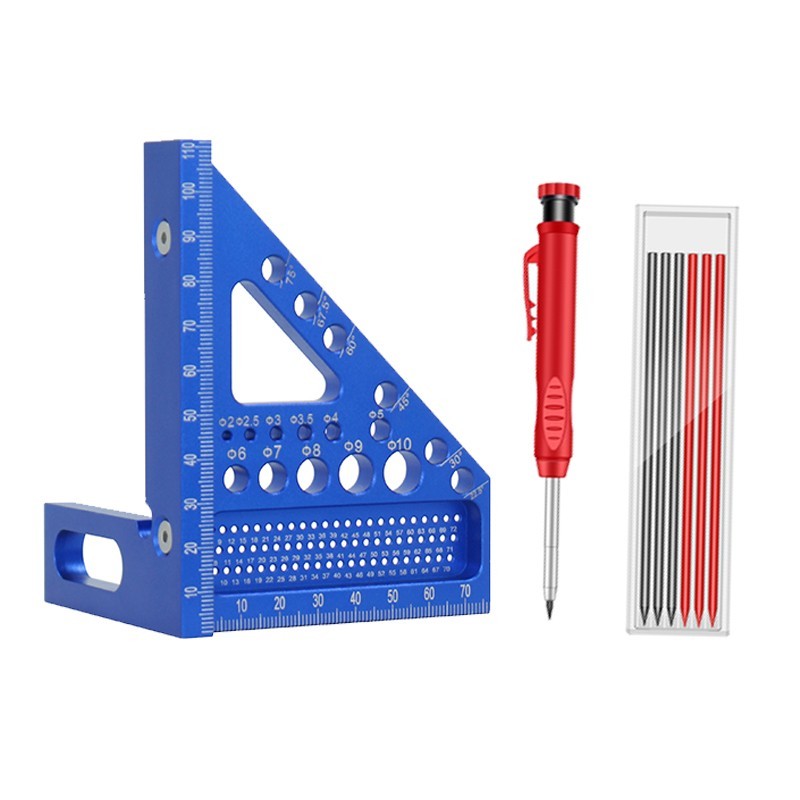 Woodworking Scribing Ruler with 22 5 to 90 Degree Angle Measurement Range
