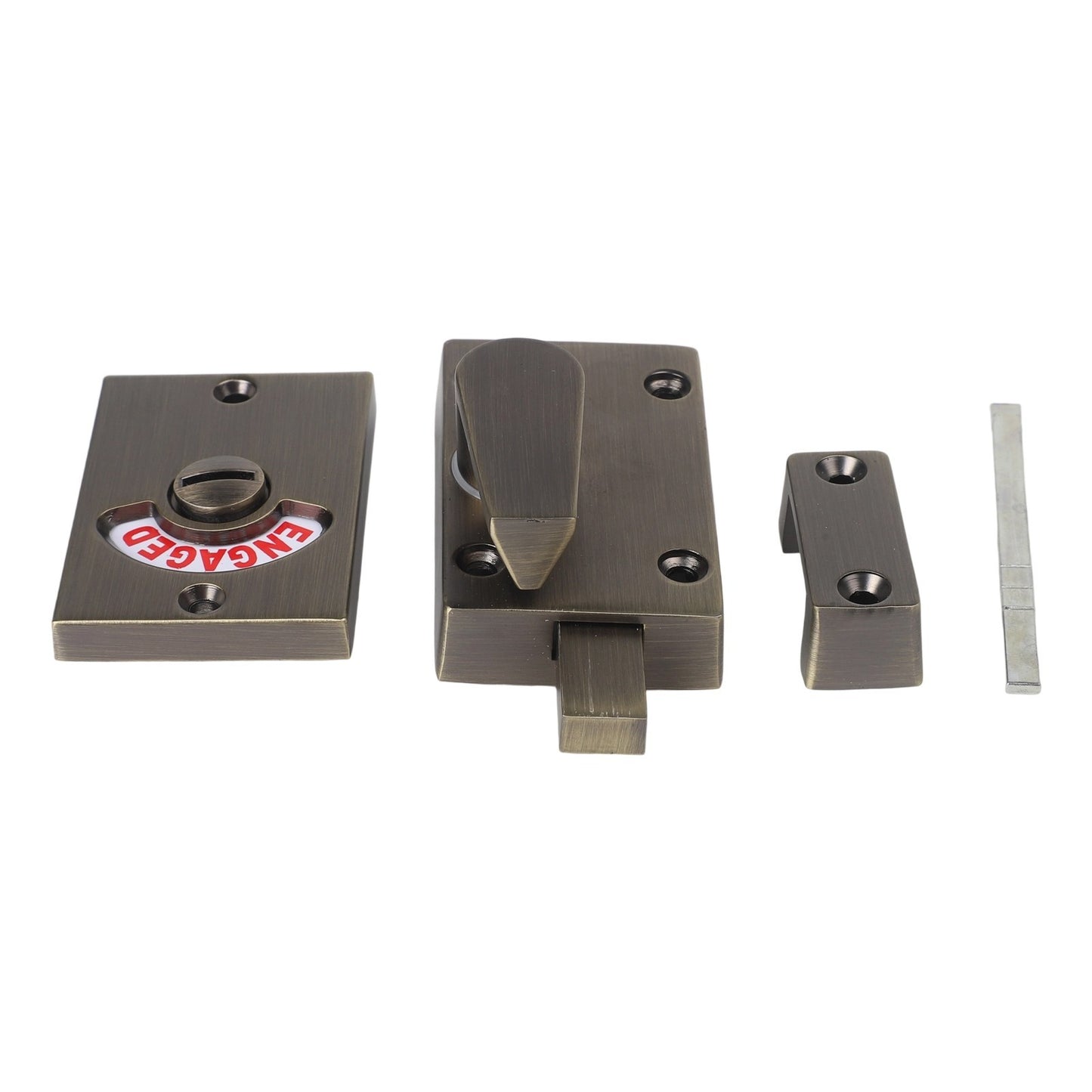Premium Bronze Indicator Bolt for Bathroom Privacy WC Toilet Door Lock