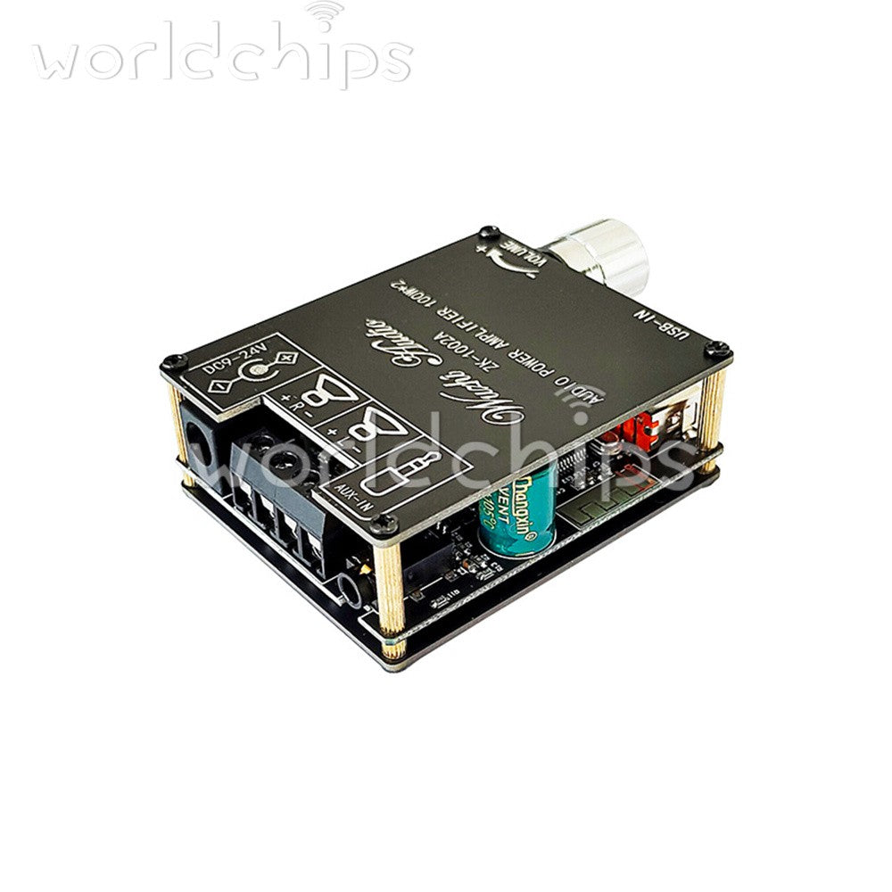 ZK-1002A 2.0 Channel Bluetooth Digital Audio Power Amplifier Board 100W+100W USA