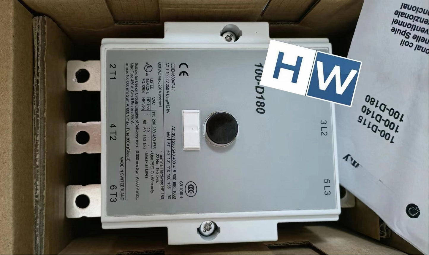 1PC  100-D180 Contactor 110-120VAC (Expedited )