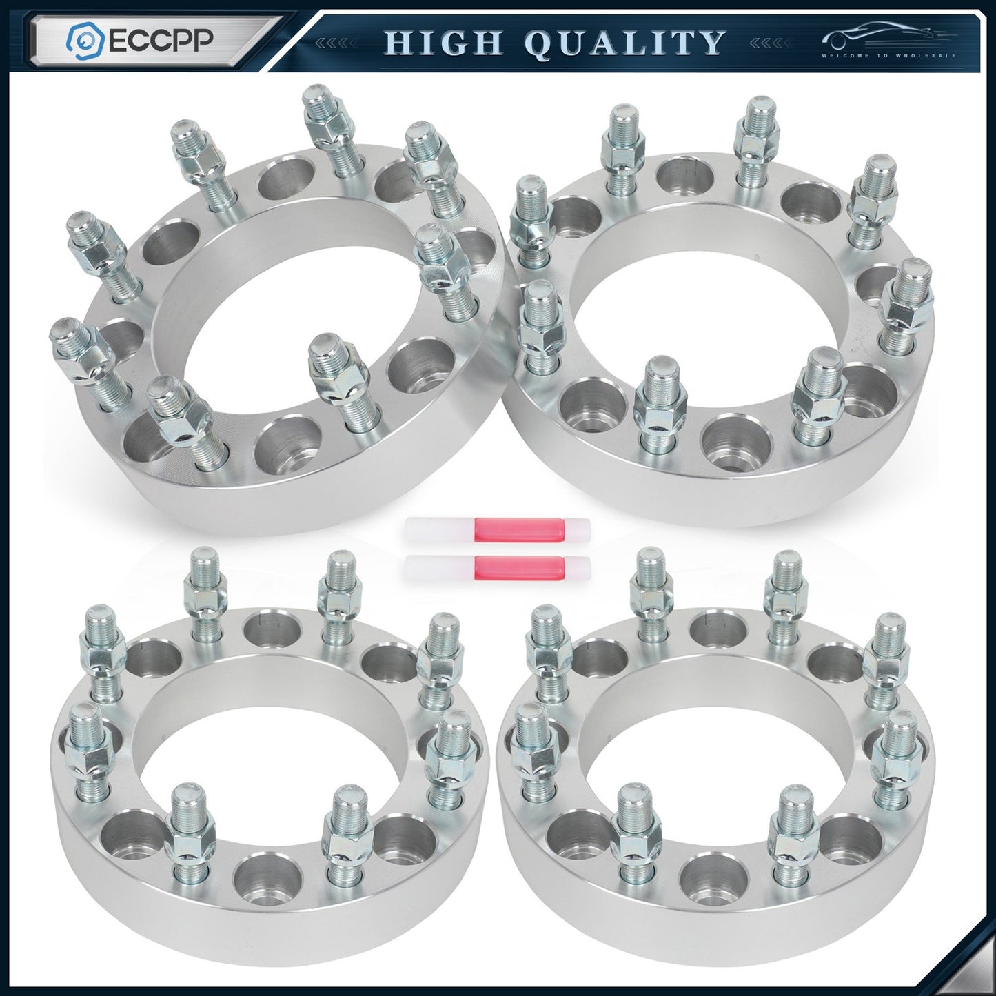 4 Pcs 1.5" Wheel Adapters 9/16"x18 For Ford F-250 8x6.5 Convert to 8x170 Wheels