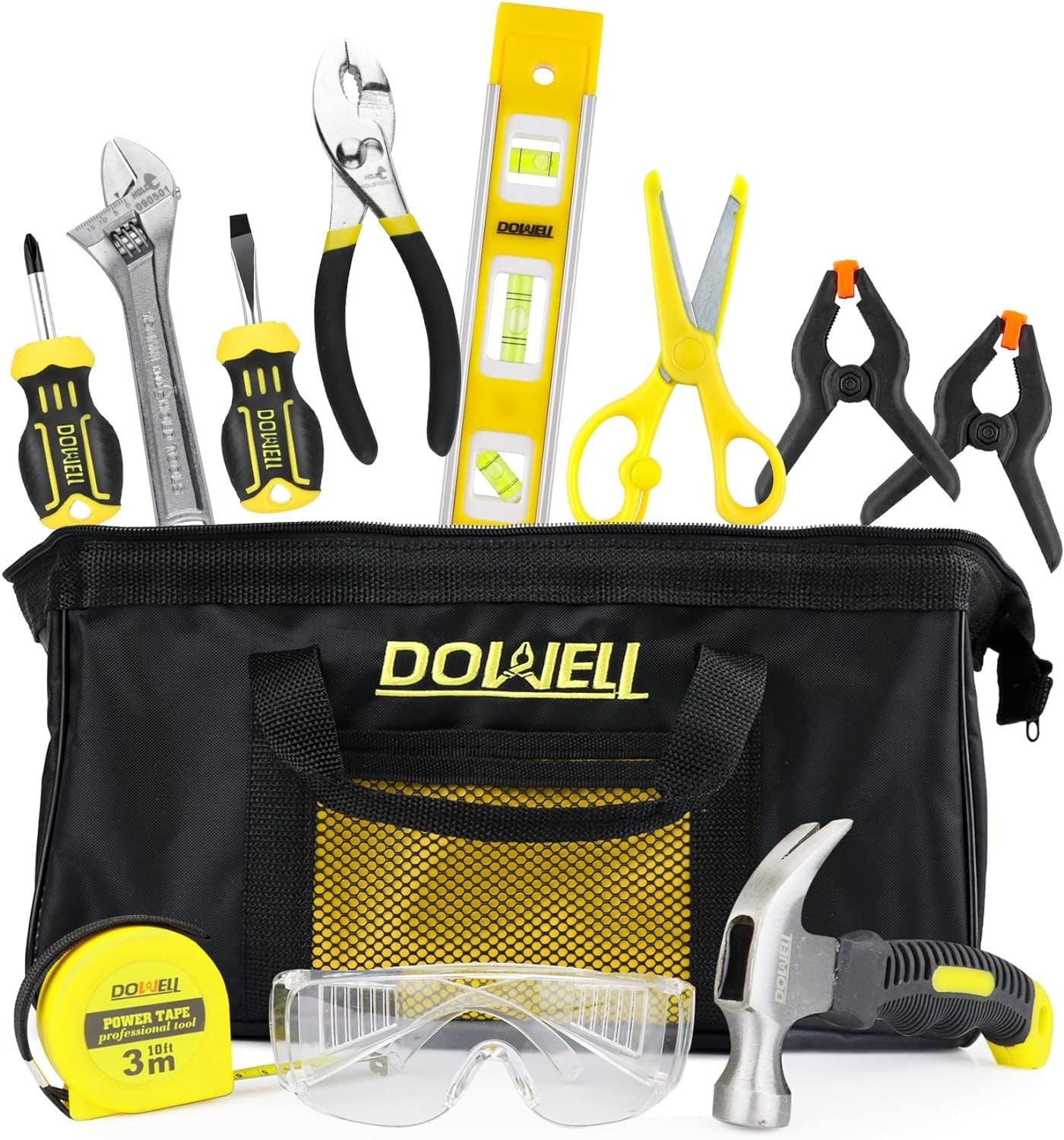 DOWELL Kids Tool Set with Tool Bag Including Real Metal Hand Tools for Boys& Gir