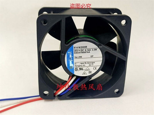 1 PCS Cooling fan 614N/2HHR DC26V 0.14A 3.5W 6025 6cm 3 wire inverter fan