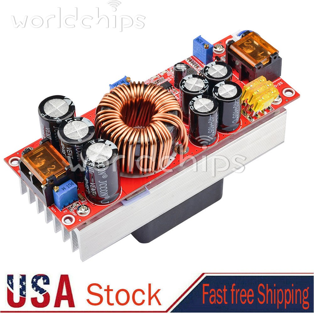 1800W 40A 10-60V to 12-90V  DC-DC Boost Converter Step Up Power Supply Module US