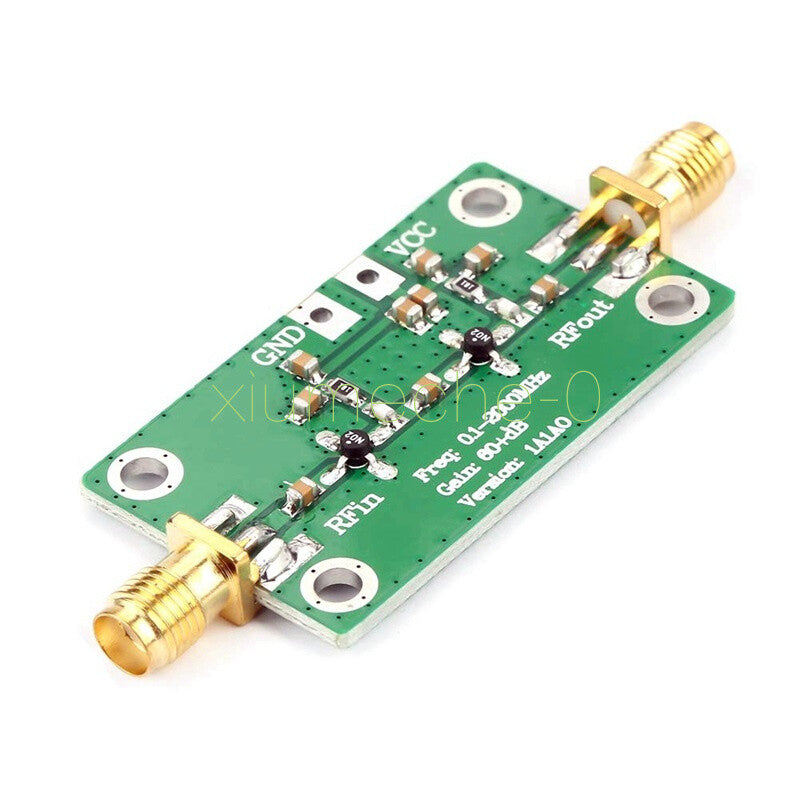 0.1~2GHZ 0.1-2000MHz Gain 60dB RF Broadband Amplifier Module LNA Board LNA