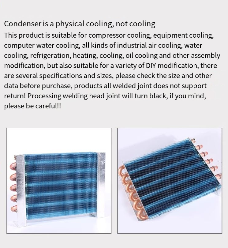 1*4*90 Mini Copper Tube Condenser Radiator