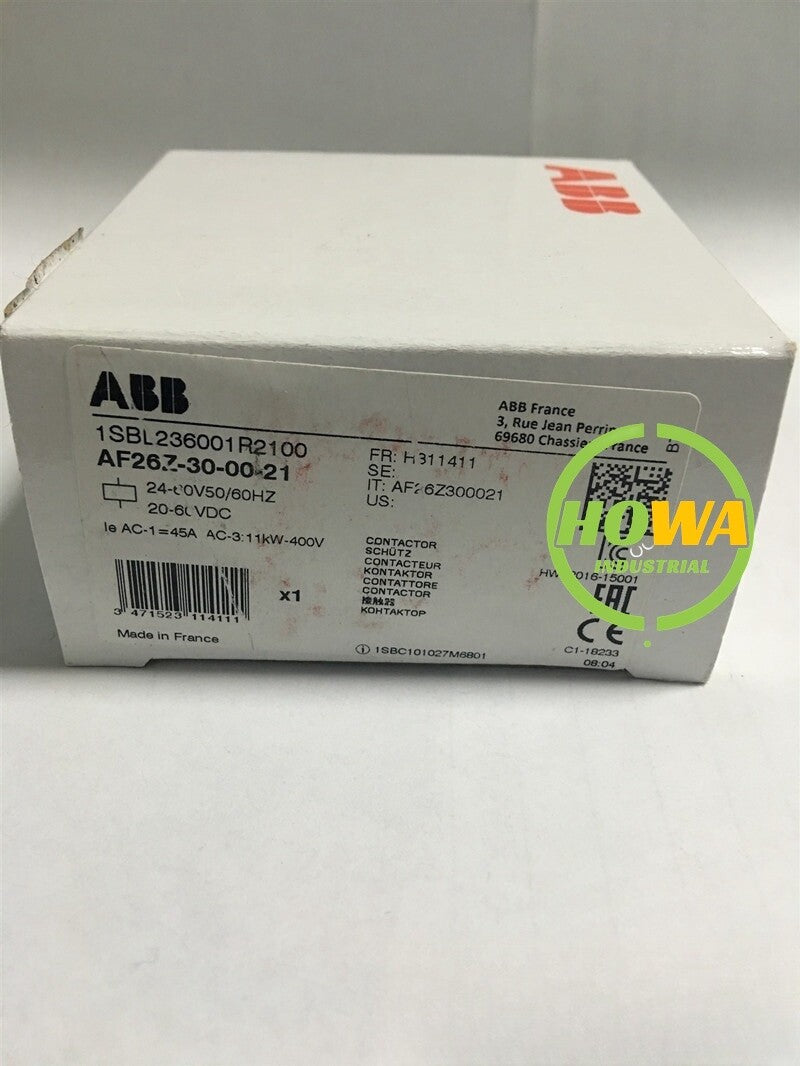 1/piece  ABB Three-pole Contactor AF26Z-30-00-21 20-60VDC Coil Voltage