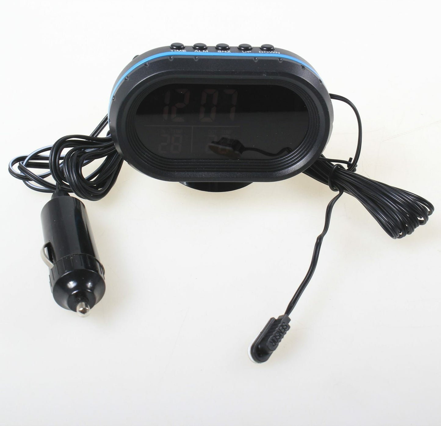 3in1 Car Digital LED Clock Voltmeter Thermometer 12V-24V Battery Voltage Monitor
