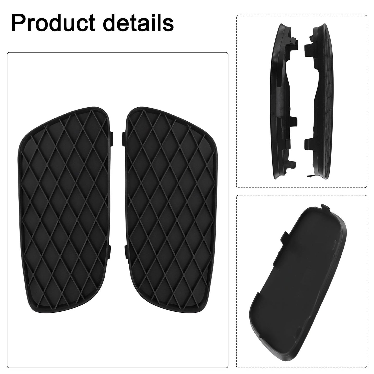 Bumper Compatible Fog Lamp Covers Designed for Smart For Fortwo Vehicles
