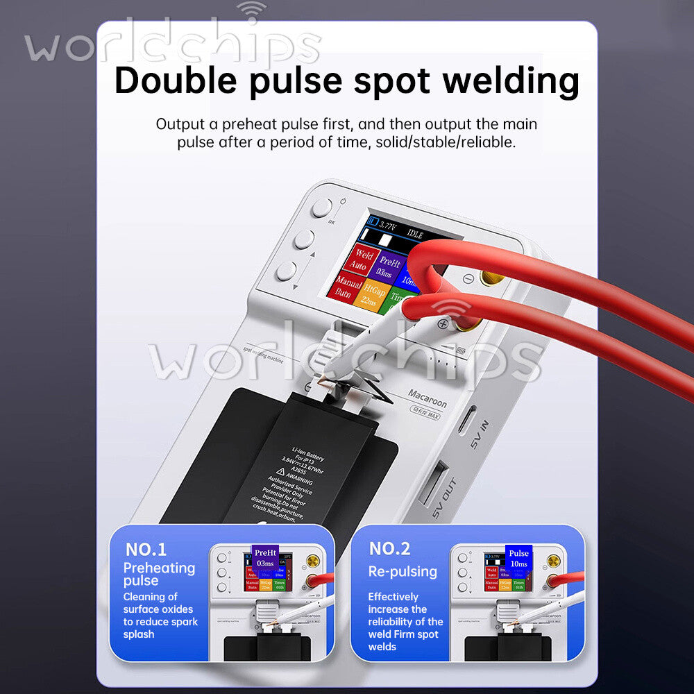 Integrated Spot Welding Machine 5V 650A Macaron Support Double Pulse Spot Welder