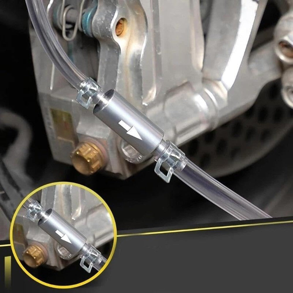 Brake Bleeder Kit for Hydraulic Brake Systems with One Way Valve Design