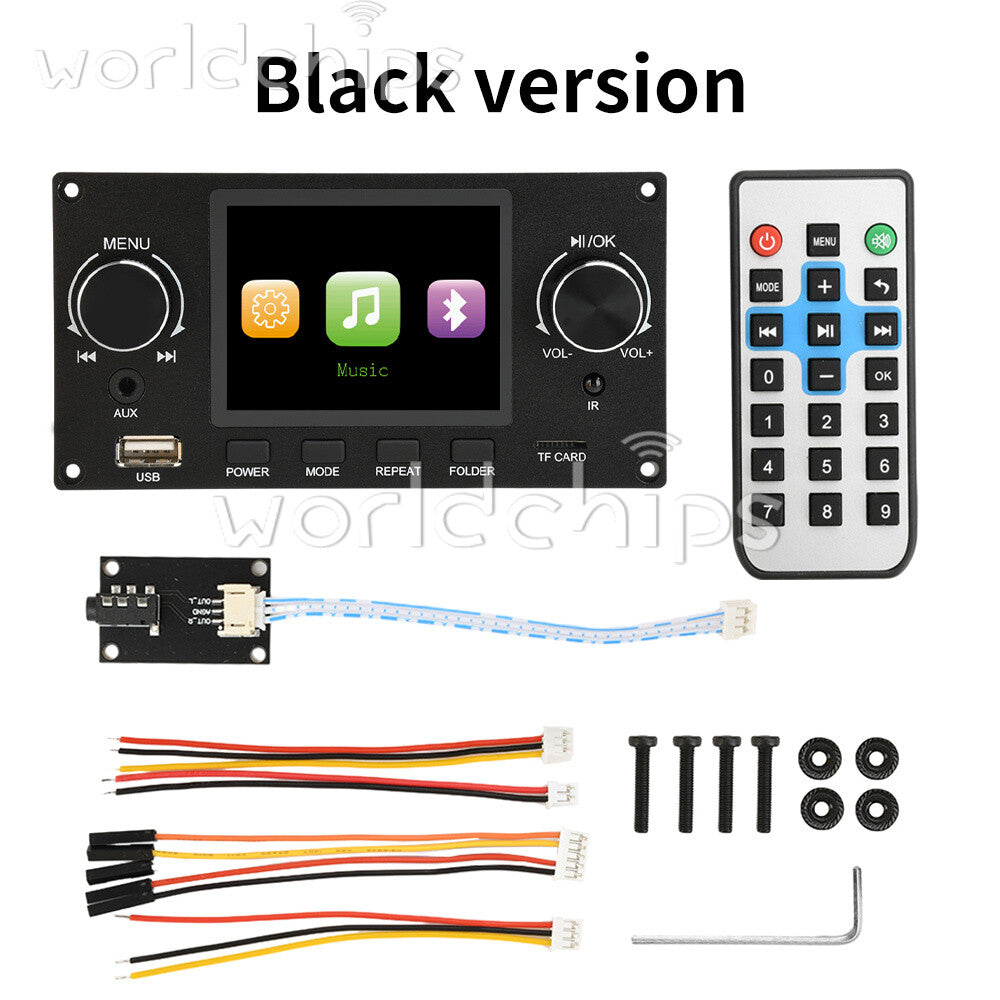 2.8inch IPS Bluetooth MP3 Decoder Board TF USB Car Amplifier Audio Player 2 Way