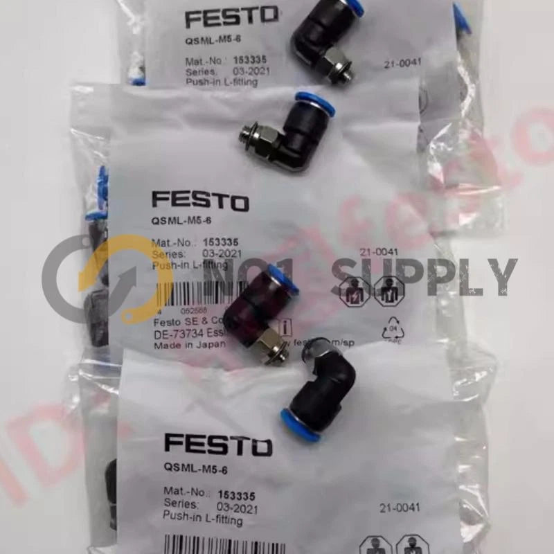 10PCS  FESTO Qsml-M5-6 153335 Push in fitting, mini series QSM #P