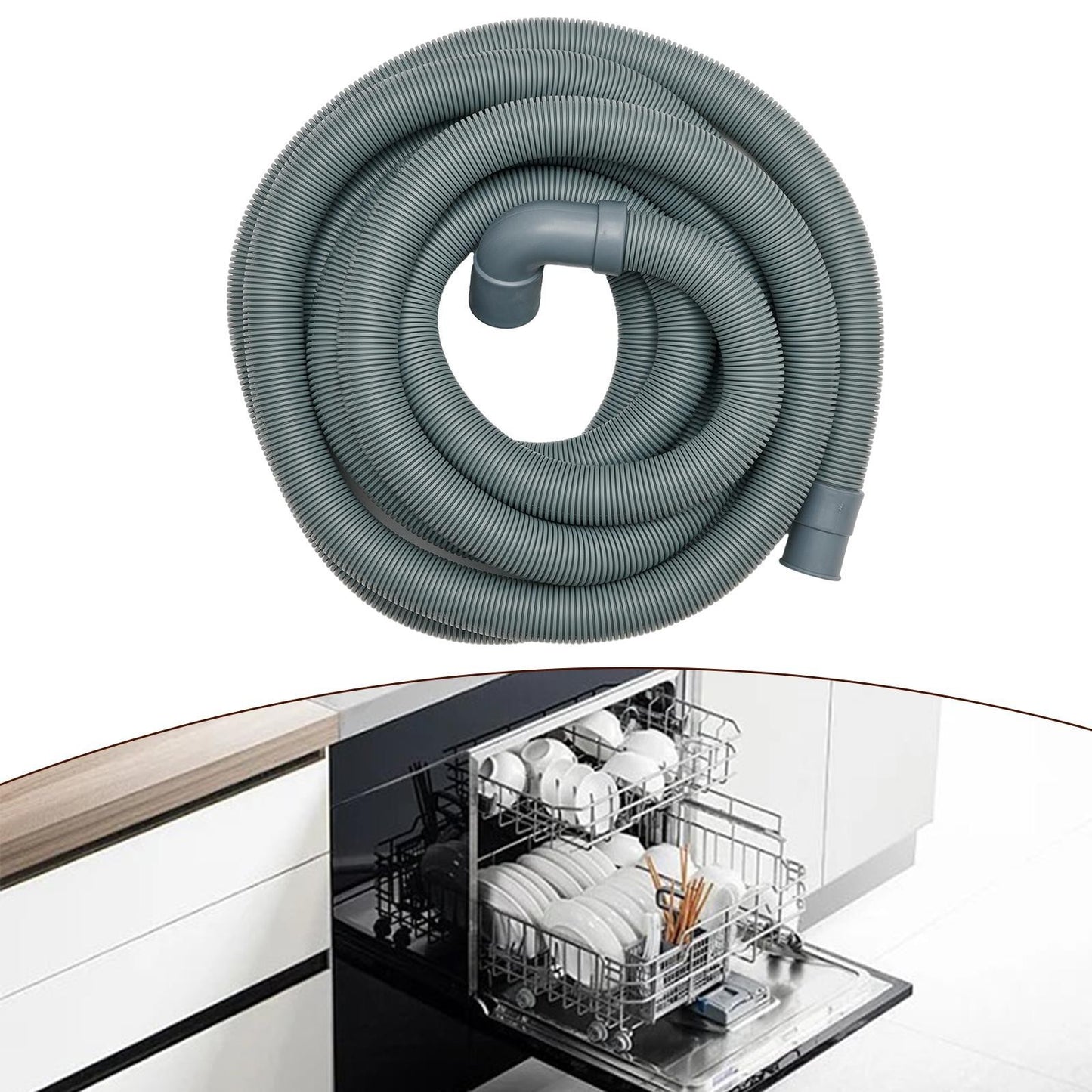 Washing Machine Hose Water Fill Pipe / Drain Outlet Hose Extension Kit 157.5