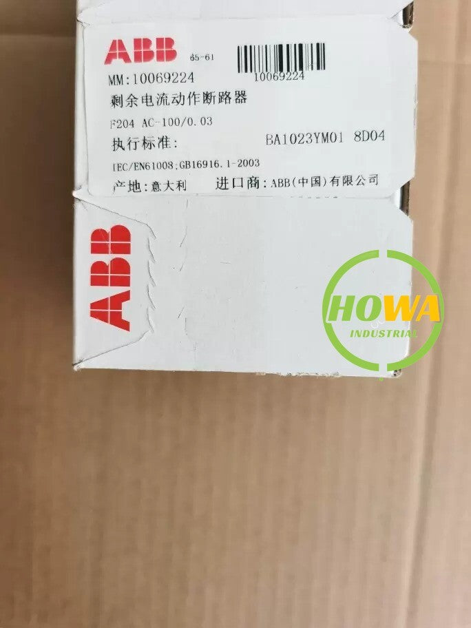 1/piece  ABB Electromagnetic Leakage Protection Switch F204 AC-100/0.03