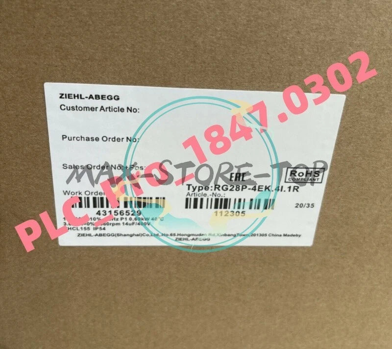 1PCS   ZIEHL-ABEGG RG28P-4EK.4I.1R Industrial fan Fast delivery