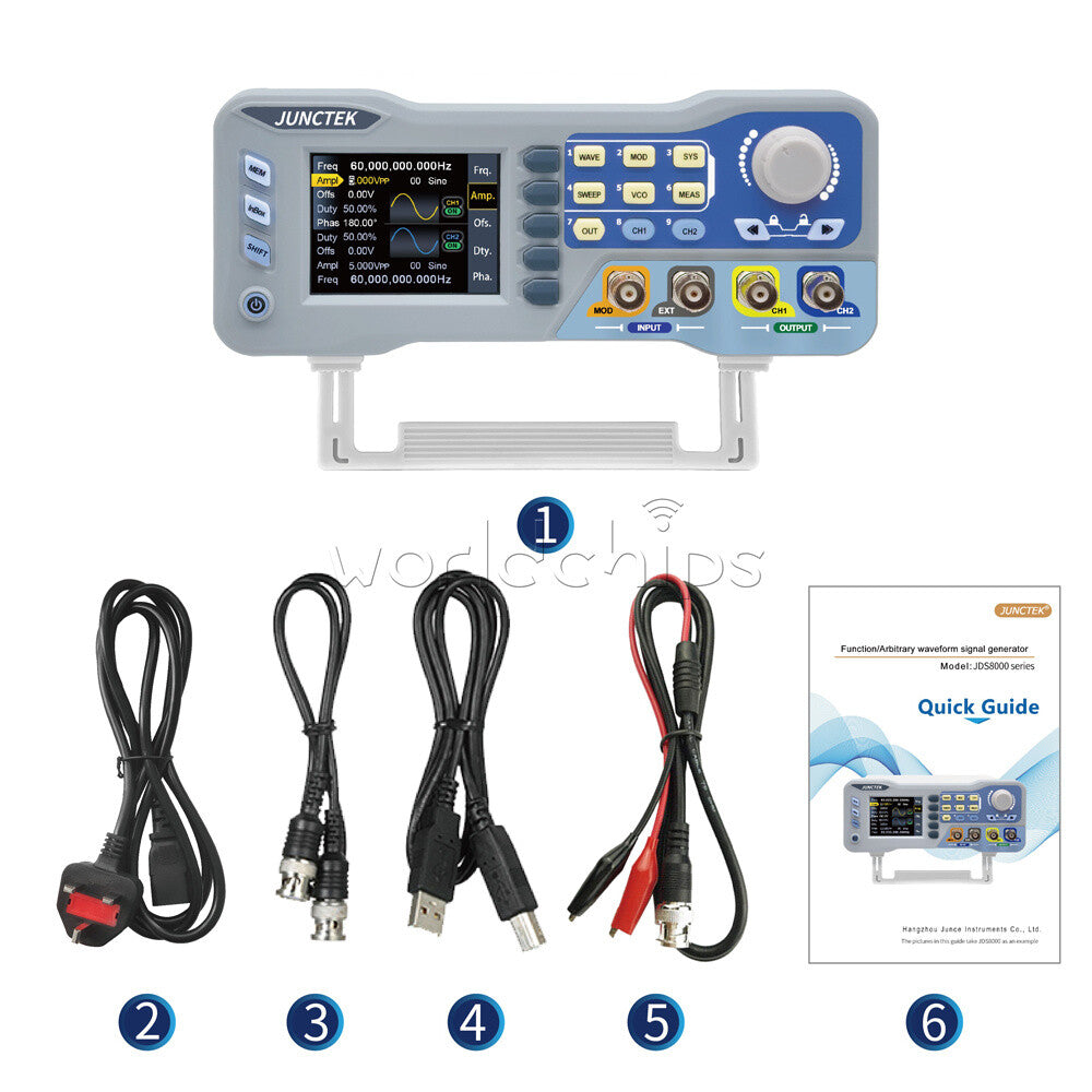 JDS8060 / JDS8080 CNC Dual-channel DDS Function Signal Source Generator US/EU/UK