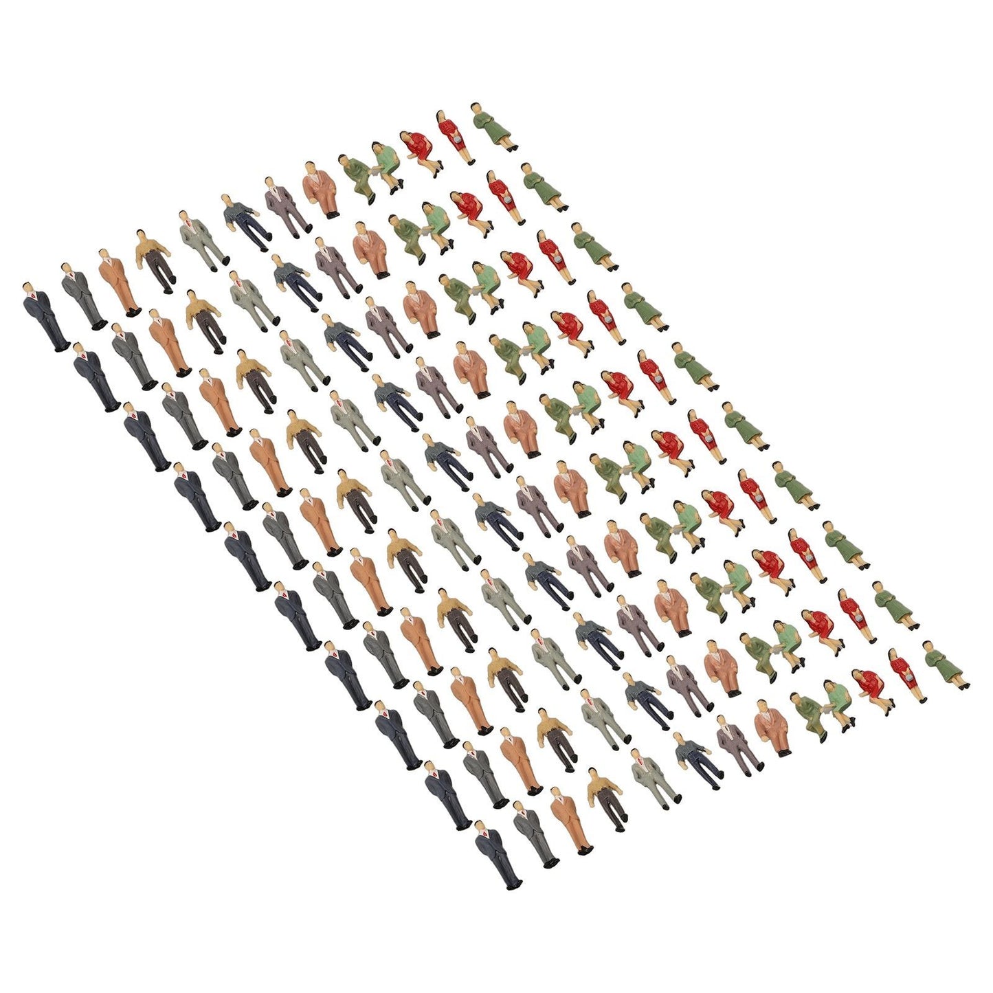 Realistic Colors and Different Poses 130Pcs 1 50 Scale Painted Model People Set