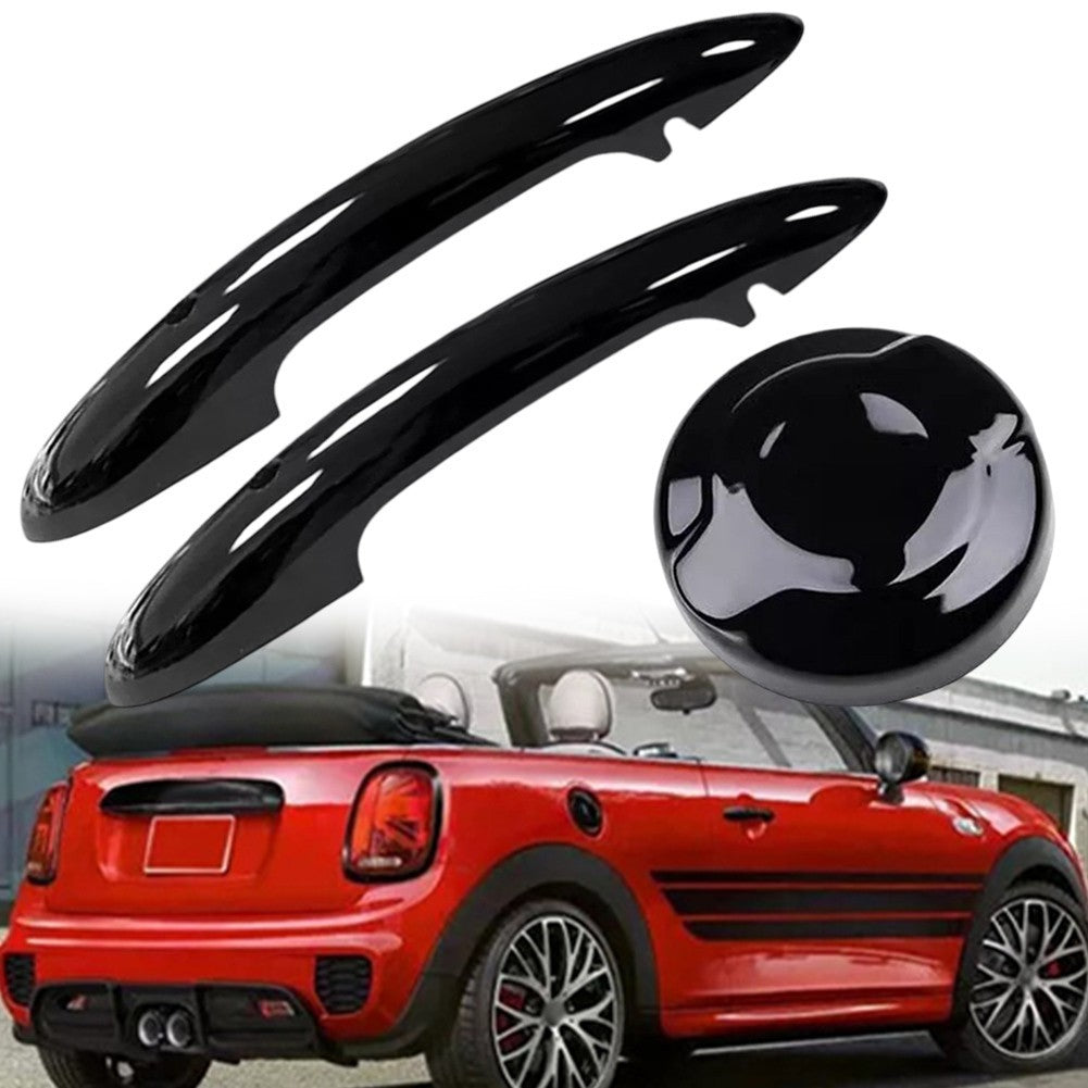 Glos Black Fuel Tank Cap Cover for MINI For Cooper F55 F56 F57 2015 2023