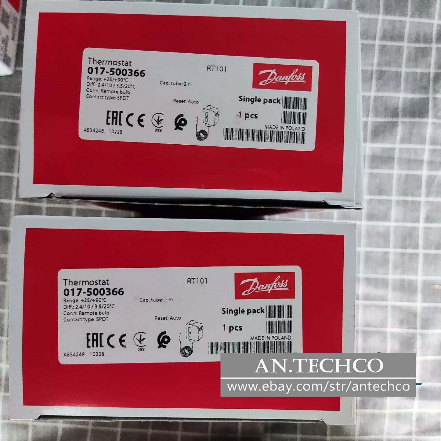 1 Pcs For Danfoss RT101 017-500366 temperature switch