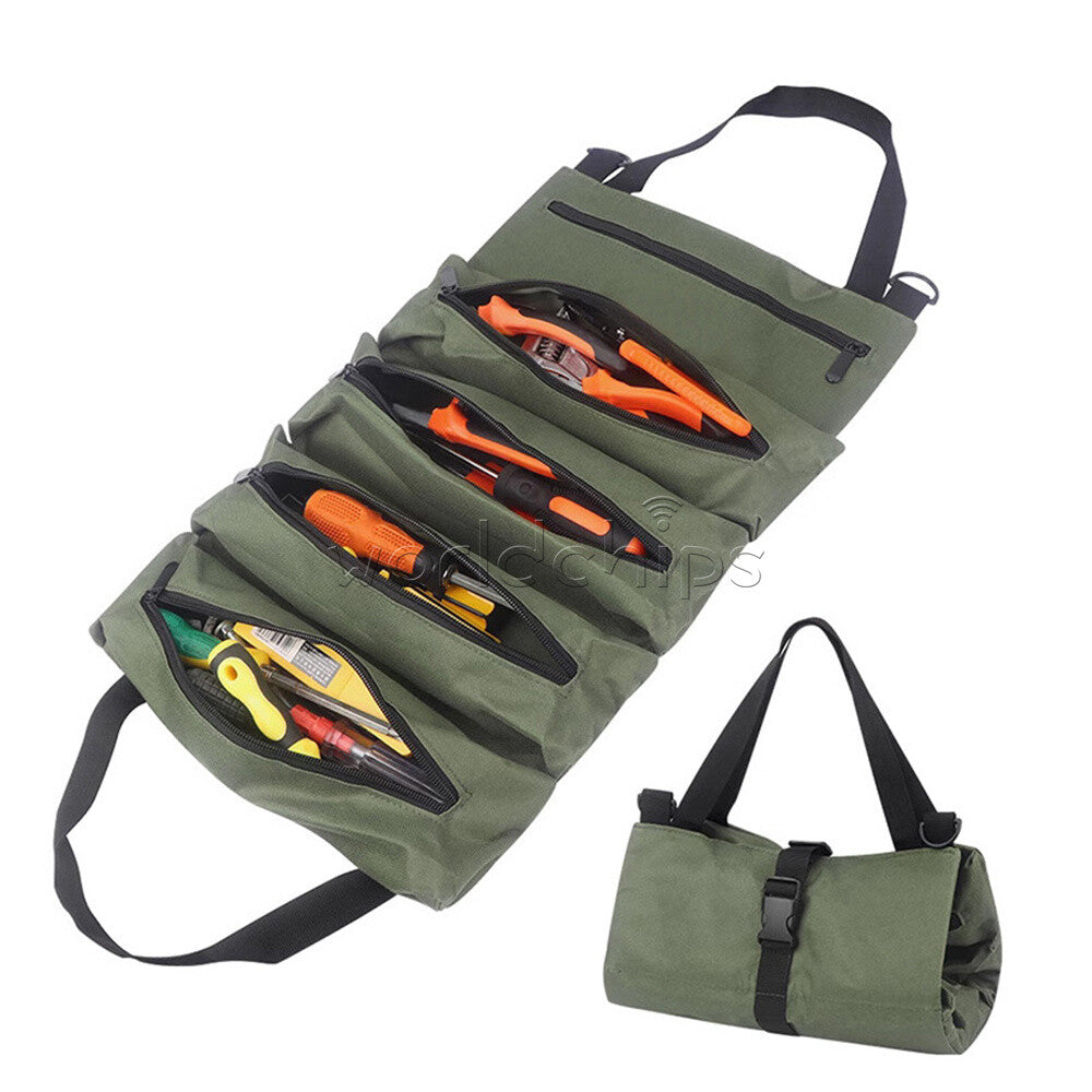 Tool Roll Organizer Tool Roll Up Canvas Bag Tool Large Wrench Super Big Pouch