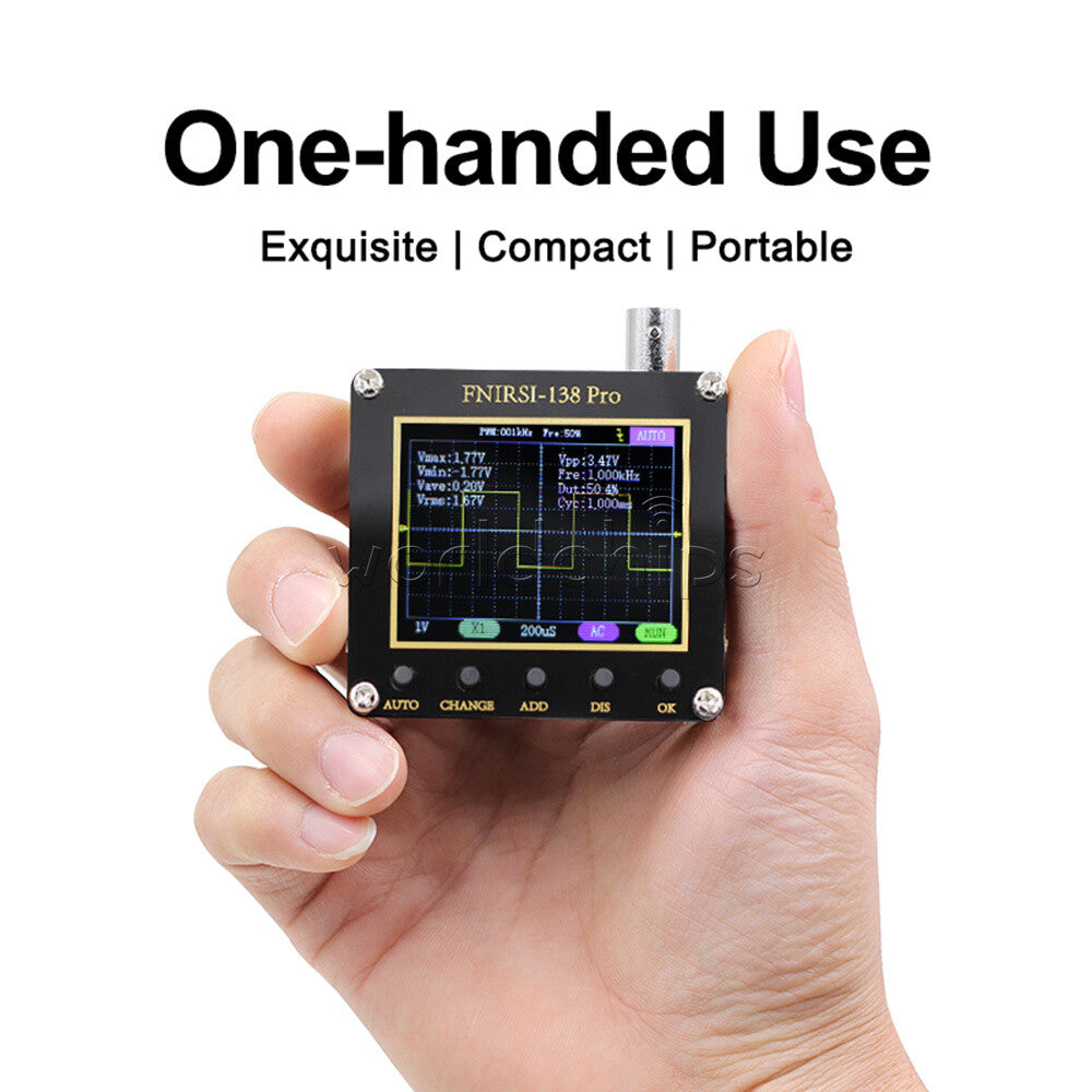 FNIRSI-138 PRO Digital Handheld Oscilloscope 200KHz Analog Bandwidth 3.3V
