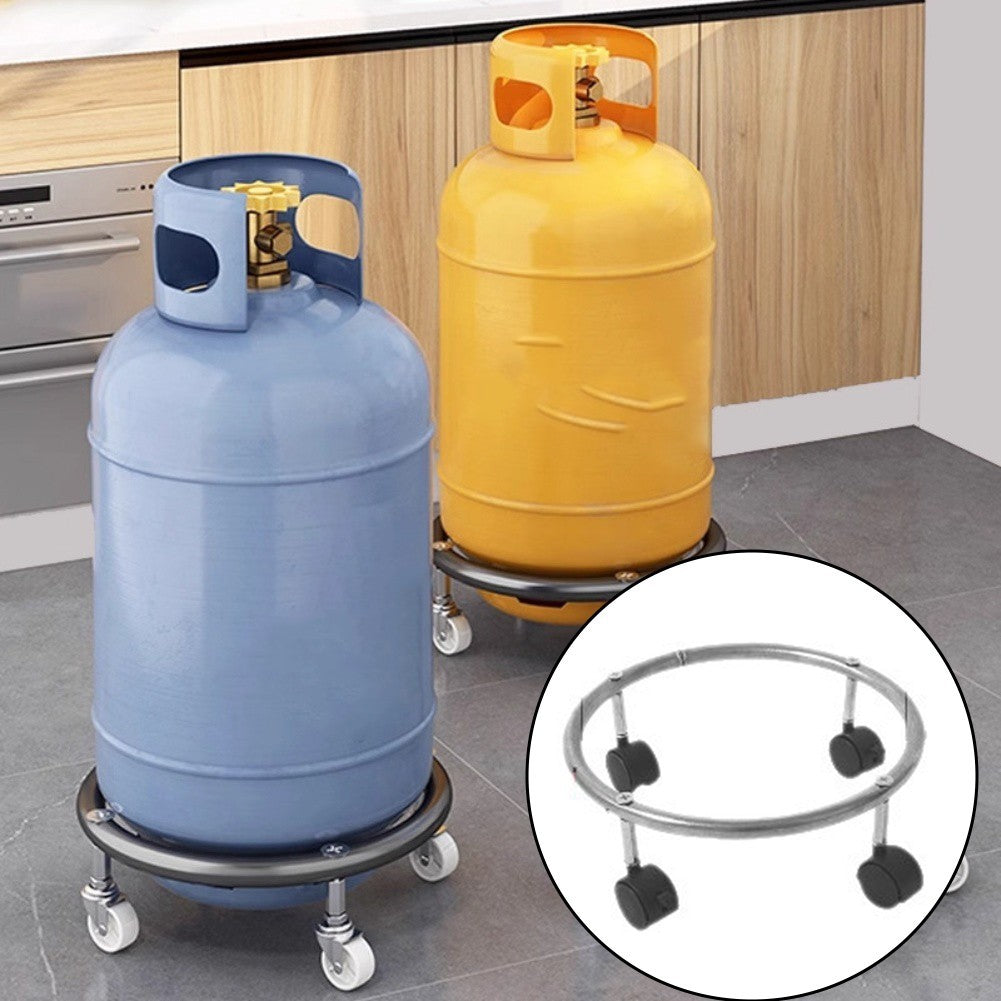 Portable Propane Tank Dolly with Stainless Steel Frame and Brake Wheel System