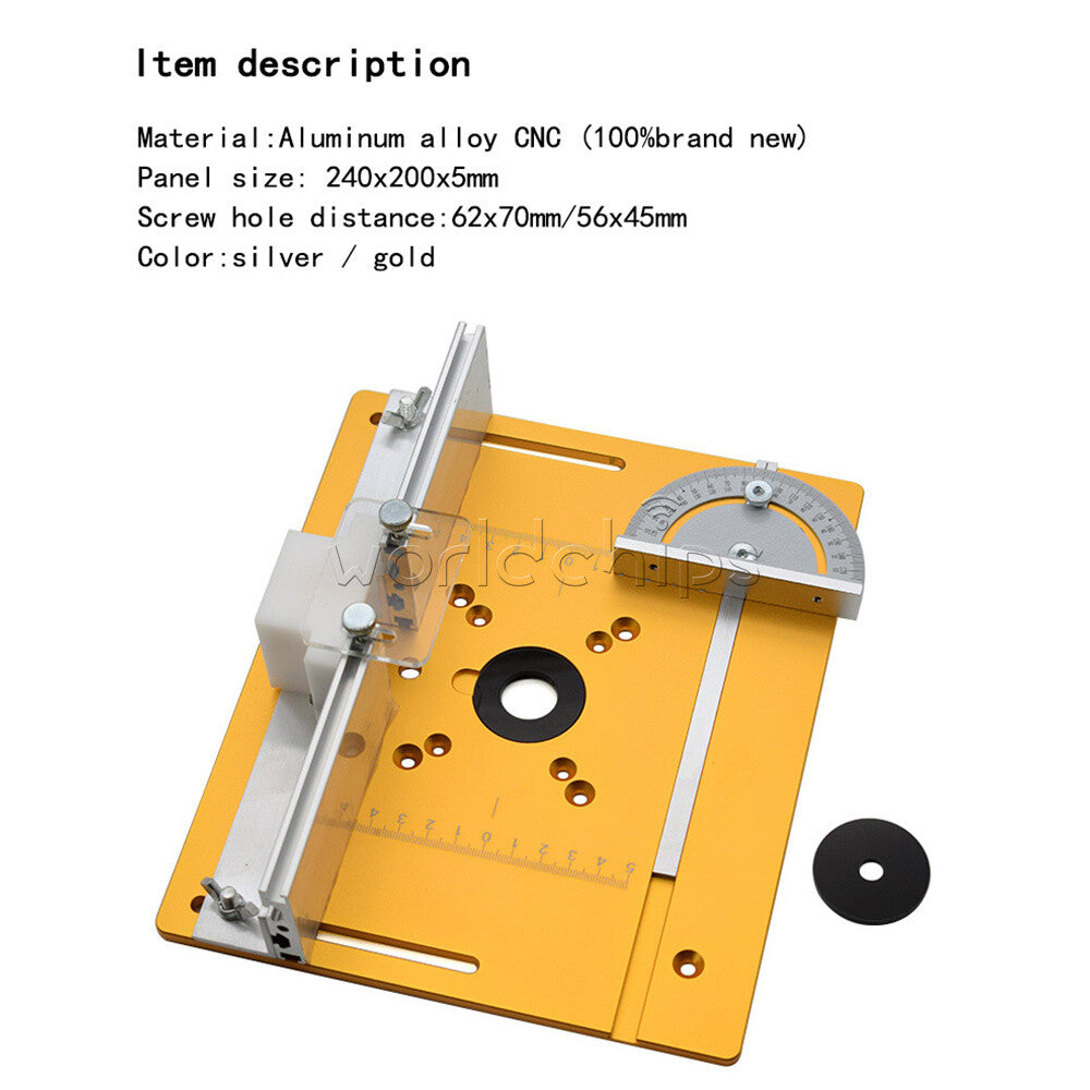 Router Table Insert Plate Woodworking Benches Aluminum Profile Fence Brackets