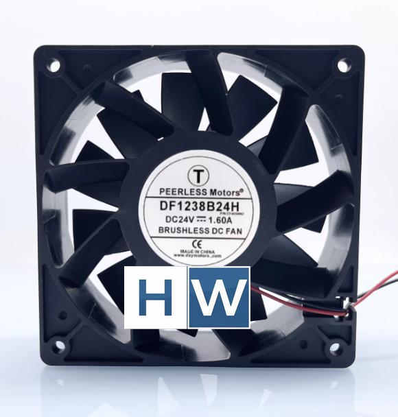 1PC DF1238B24H DC24V 1.60A 12cm 2-wire Inverter Cooling Fan