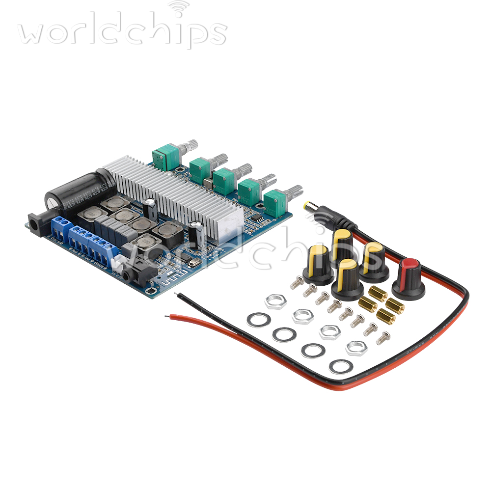 Bluetooth 5.0 DC 12-24V TPA3116D2 Digital 2.1 Audio Amplifier Board 100W+50W+50W