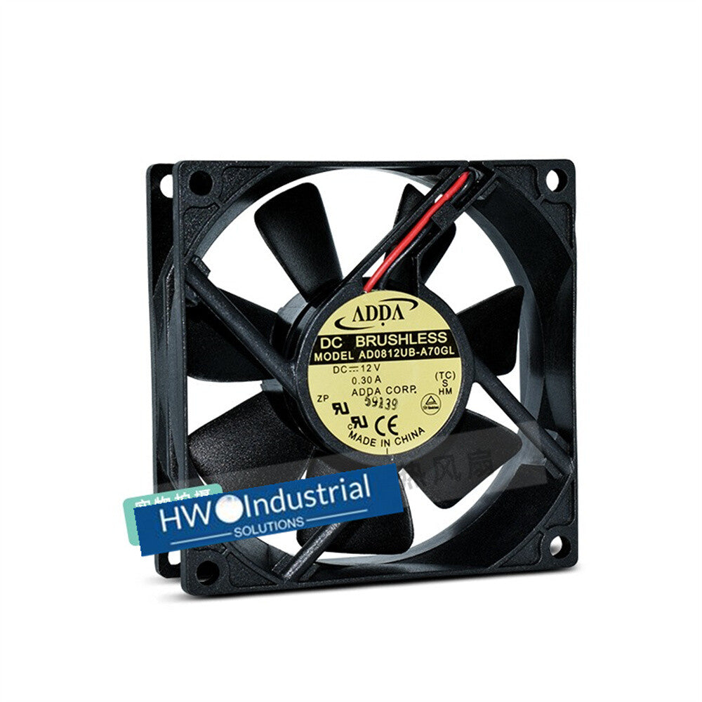 1/piece ADDA 3-wire AD0812UB-A70GL 0.30A 12V 8025 8cm Power Cooling Fan