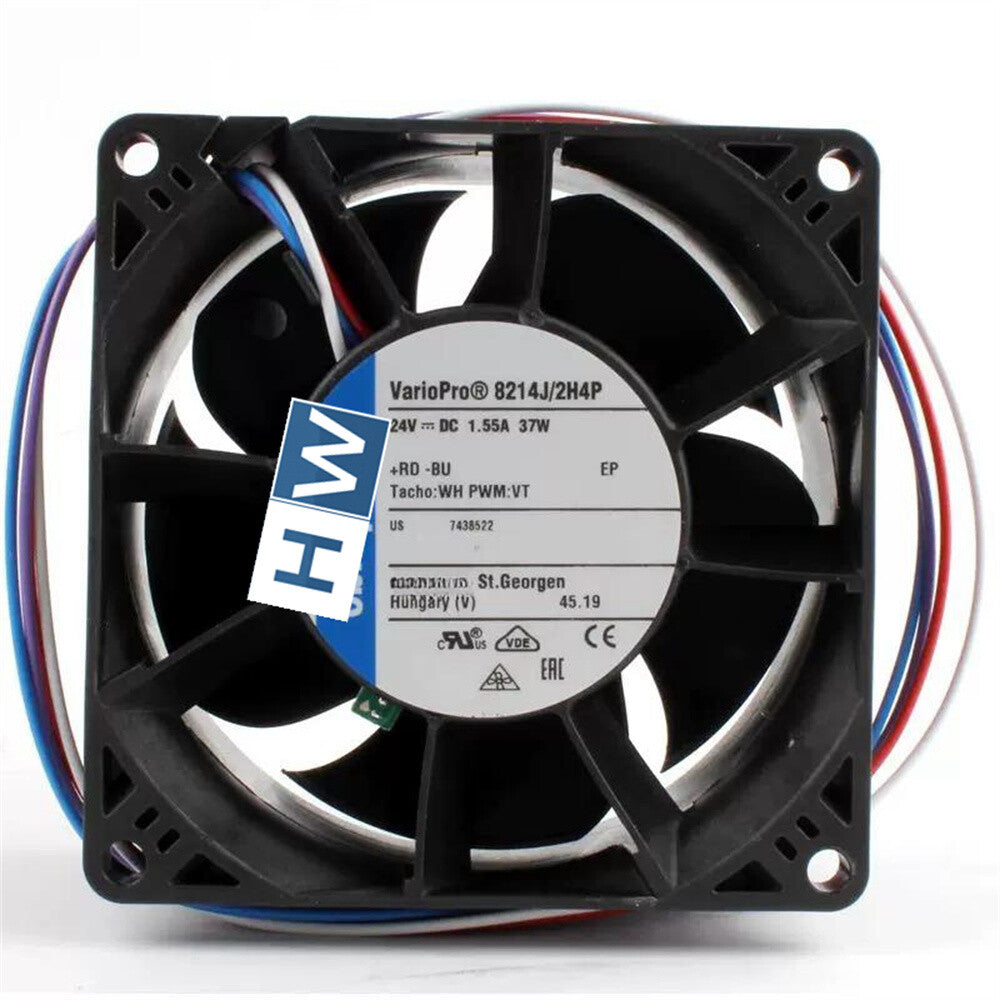 1/piece 8214J/2H4P 8038 24V 1.55A 37W  80*38mm 8CMAxial Flow Cooling Fan