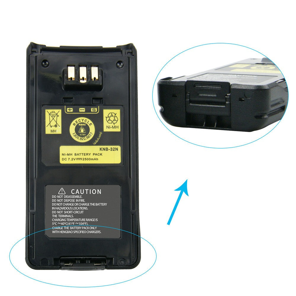 7.2V 2500mAh NI-MH Battery Pack KNB-32N for KENWOOD NX-210 TK-2180K TK-5210