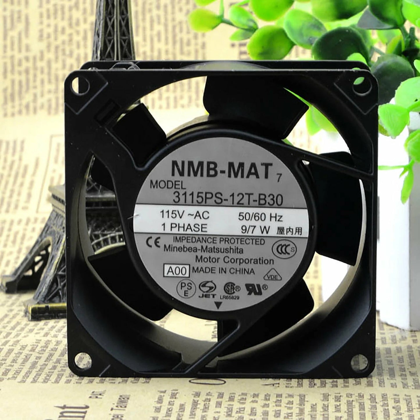For NMB 3115PS-12T-B30 AC-115V 8038 Cooling Fan Dual Ball Bearing Computer Fan