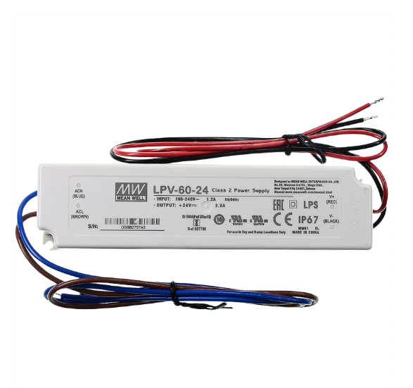 Mean Well switching power supply LPV-60 constant voltage IP67 LED 5V12V24V36V48