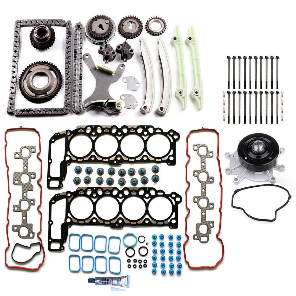 For 04-07 Dodge Dakota 4.7L Timing Chain Kit Head Gasket bolts Set Water Pump