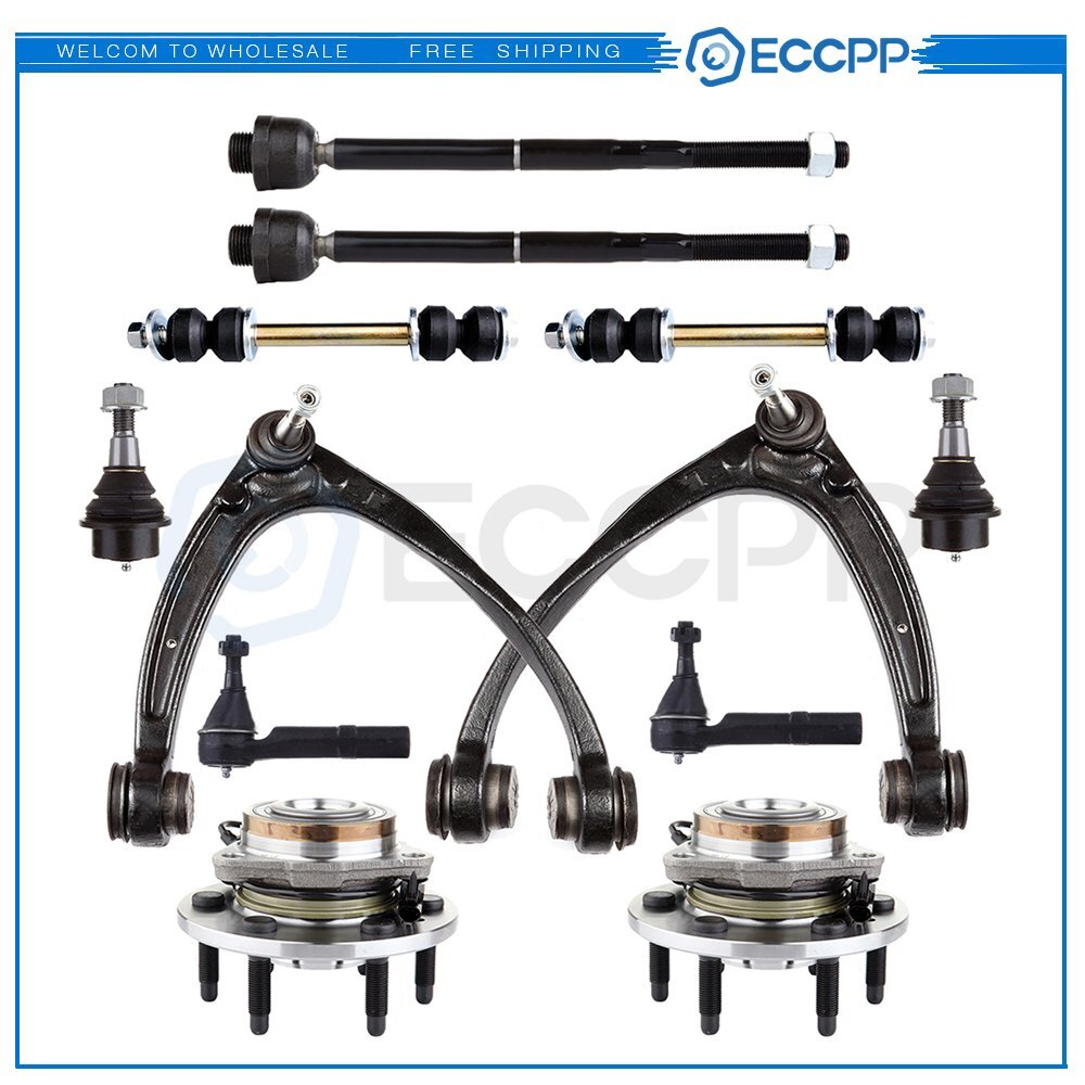 12pcs For 2008 - 2013 Cadillac Escalade Lower Control Arm Wheel Bearing Tie Rod