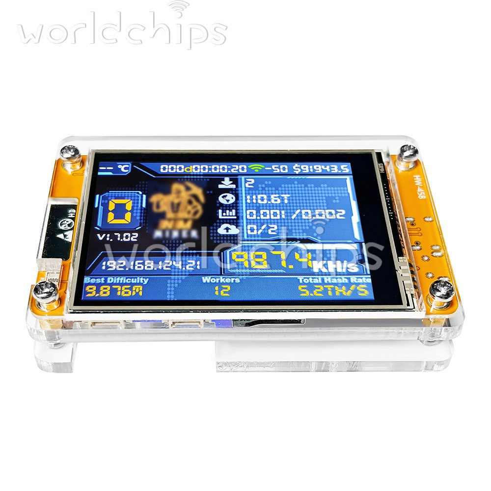 Upgraded NerdMiner V2 2.8" Smart Display BTC Solo Miner Bitcoin Lottery Machine