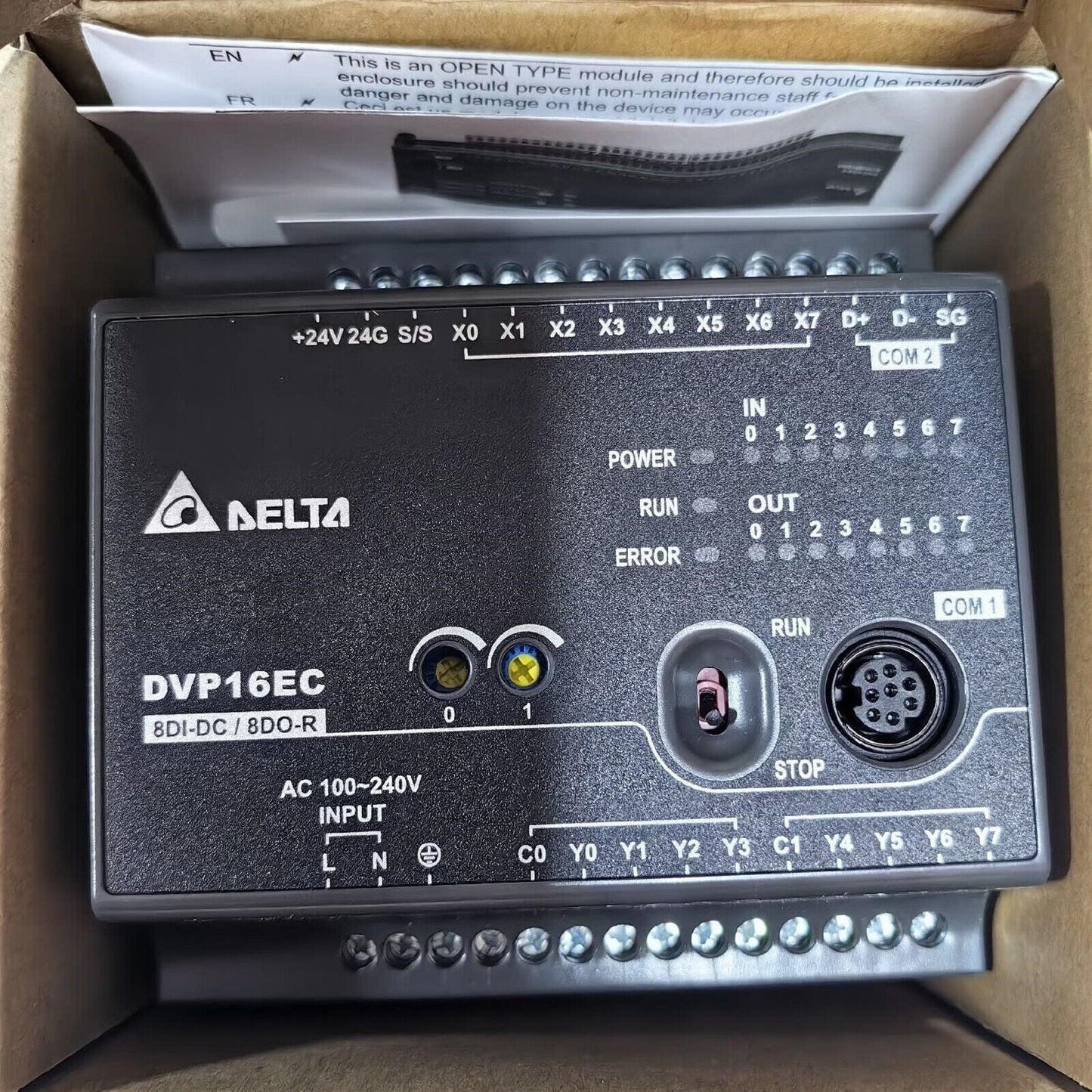 1PCS For Delta DVP16EC00R3 Programmable Controller