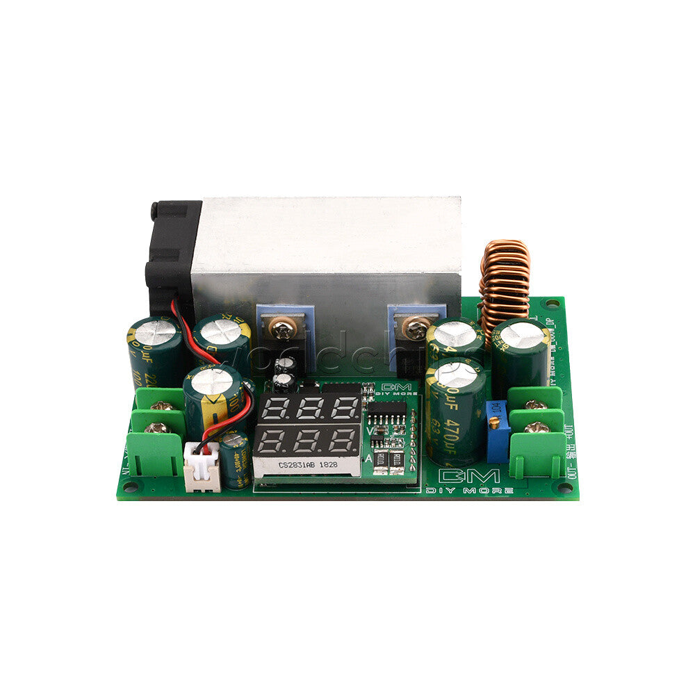 600W DC12-80V to DC2.5-50V 20A Adjustable Buck Step-Down Module With Display DIY