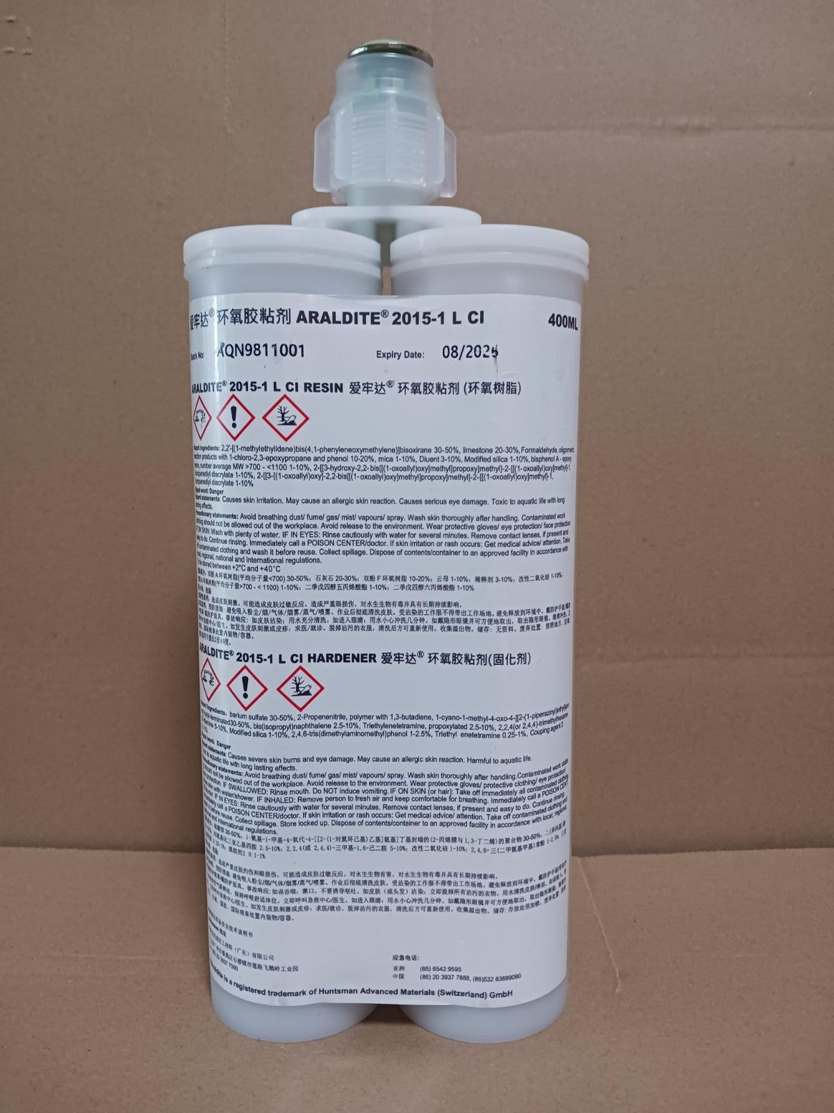 HUNTSMAN Araldite 2015 2015-1 L CI 2-Component Epoxy Adhesive 400ml  freeship