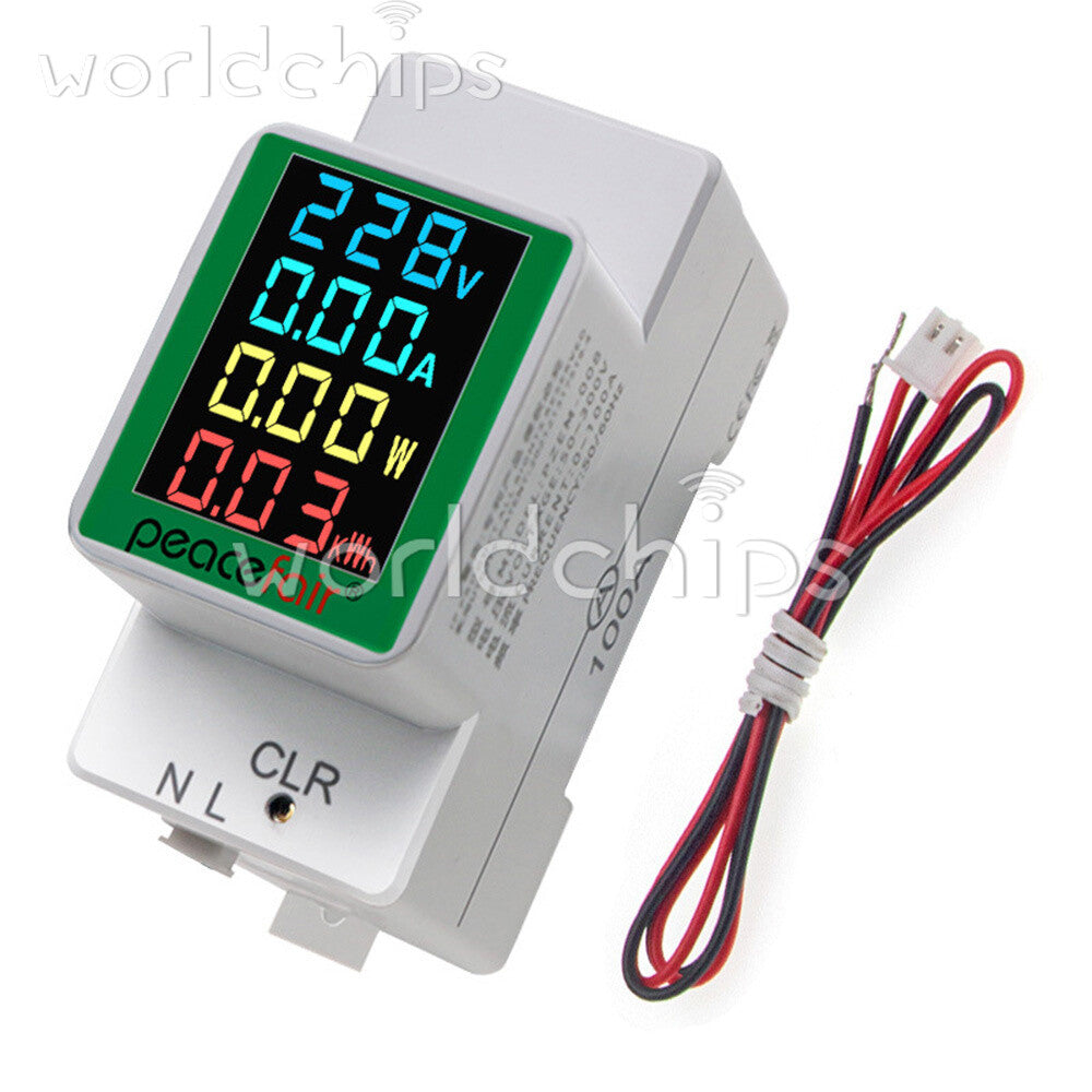 Digital Power Energy Voltmeter Ammeter Watt Kwh Power Meter Range AC50-300V 100A