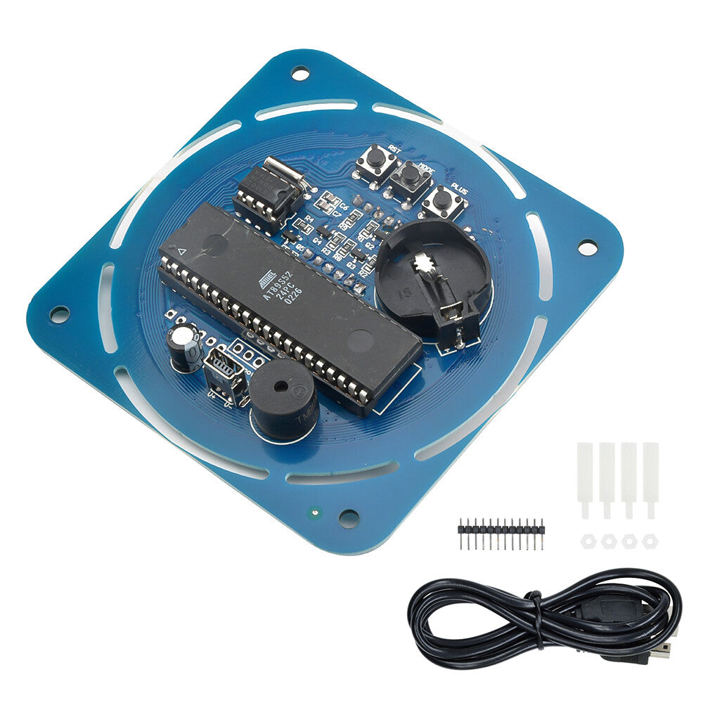 DS1302 Electronic Clock 51 MCU Learning Board Rotating LED Clock Kit /Assembled