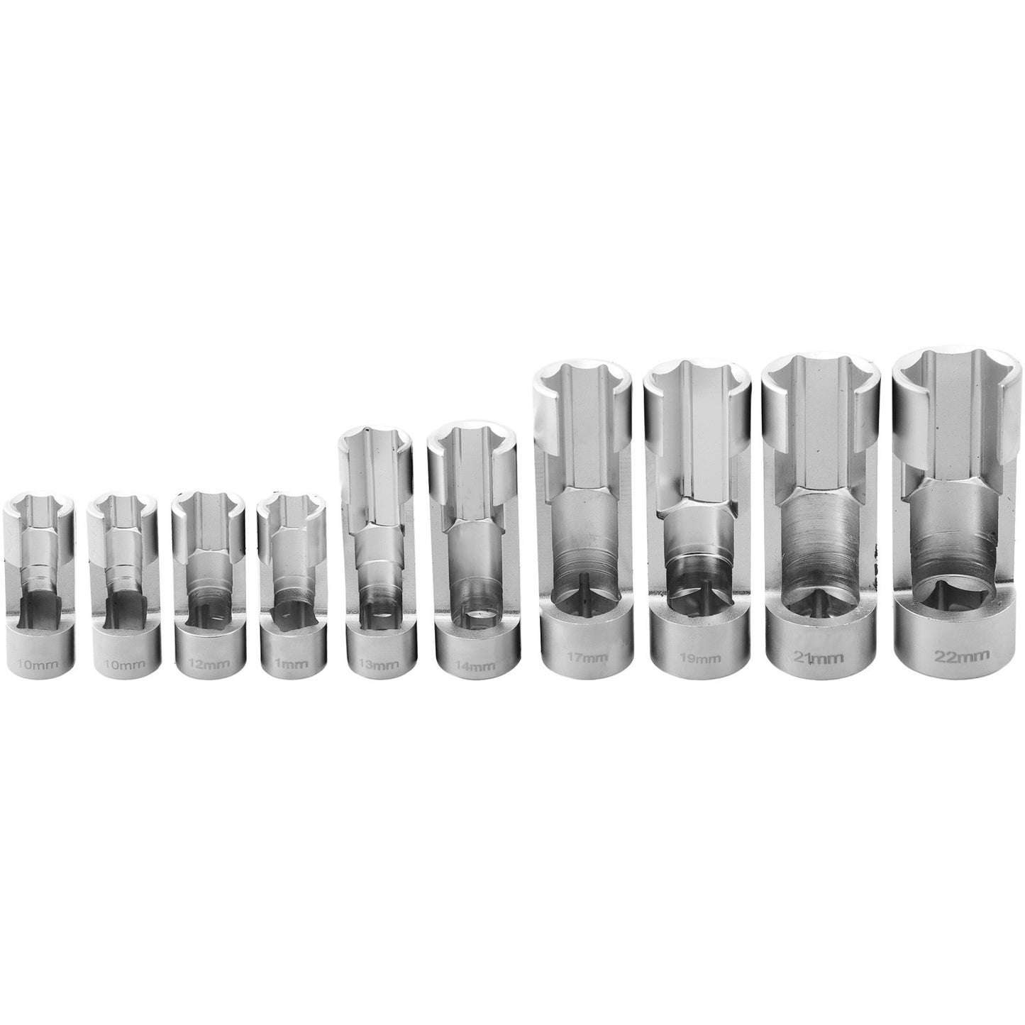 Effortless Temperature Sensor Unit Access 9pcs Fuel Line Socket Wrench Set
