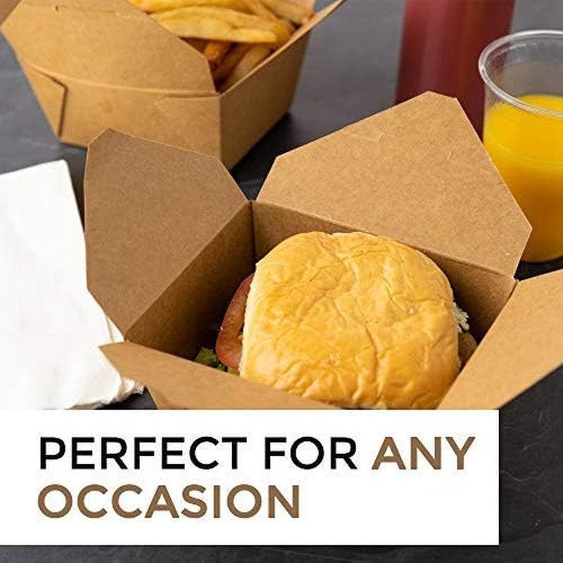 Take Out Food Containers Microwaveable Kraft Brown Take Out Boxes 30 Oz (50 Pack
