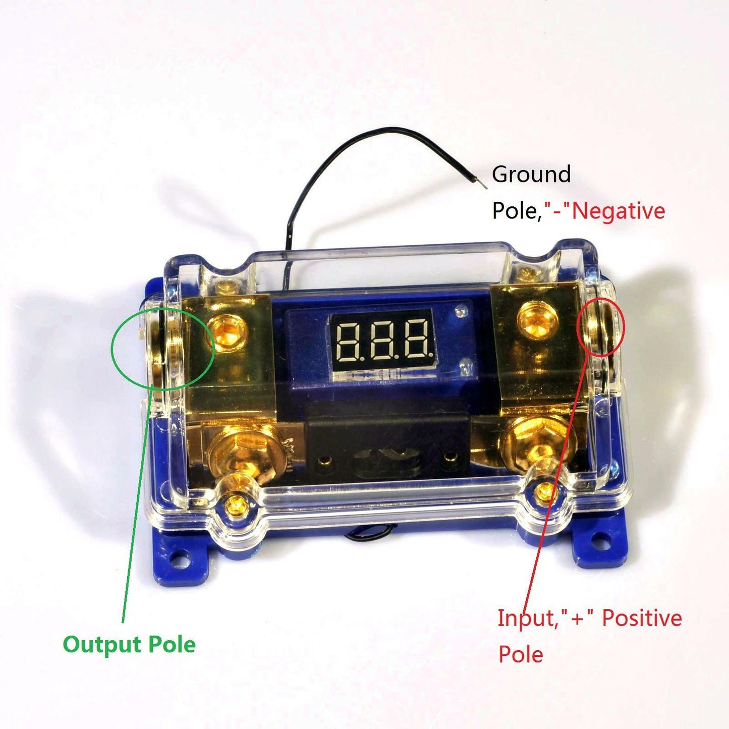 Auto Car Audio Overload Protector LED Voltage Display ANL Dist Block Fuse Holder