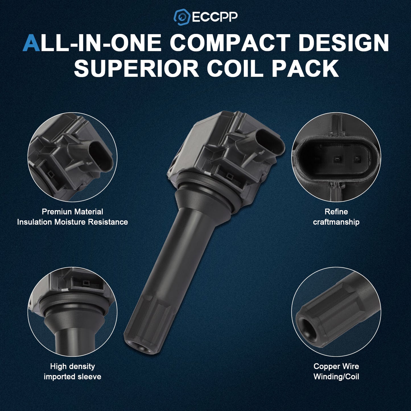 ECCPP 4 Ignition Coils For 13-14 Subaru Legacy Outback 2.5L H4 XV Crosstrek 2.0L