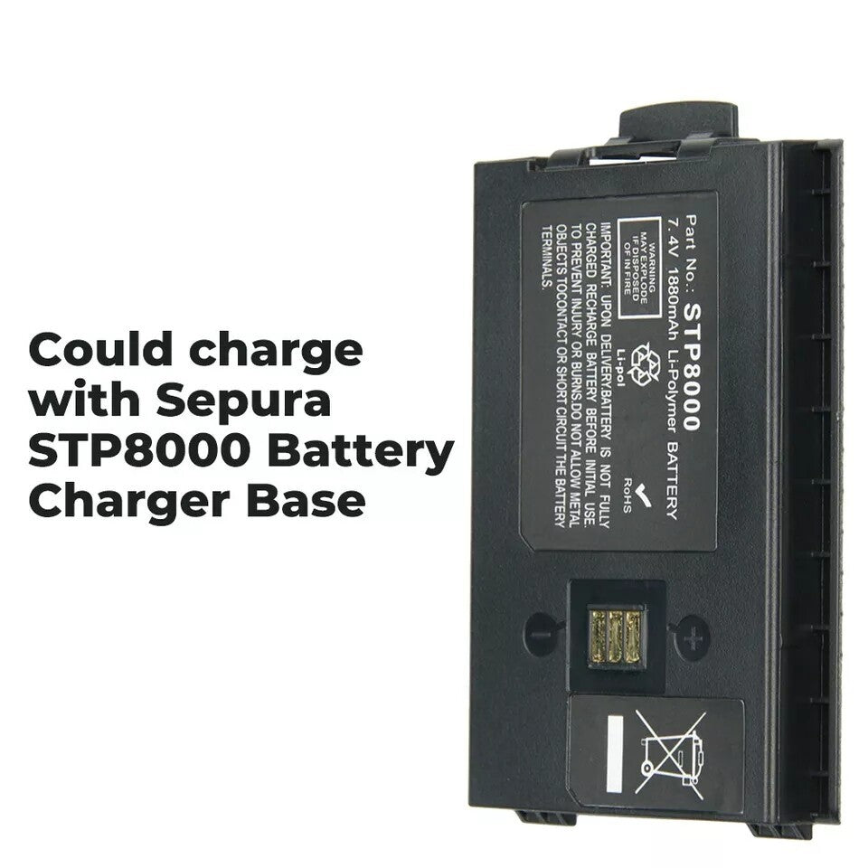 2pcs  7.4V 1880mAh Li-Ion Battery for Radio Sepura STP8000 STP8020 STP8030