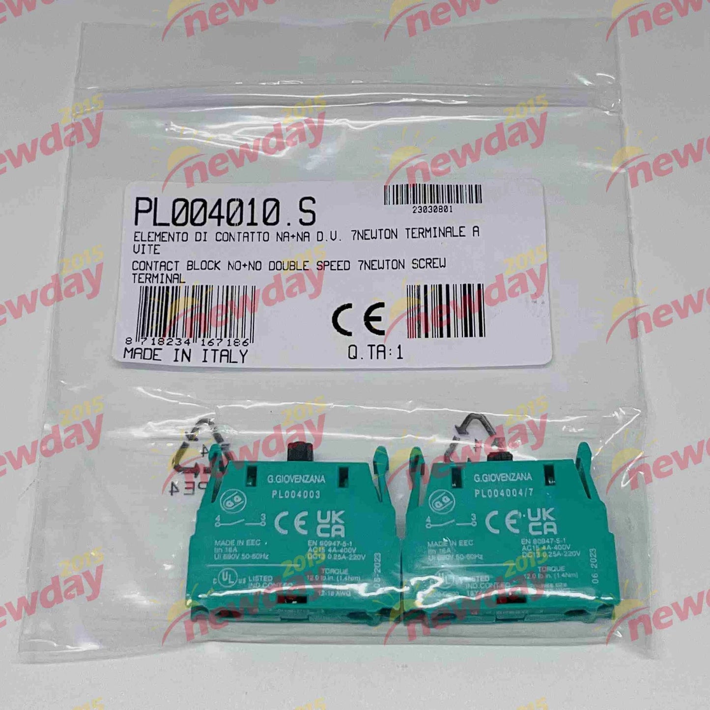 1pair For GIOVENZANA two-speed contact PL004010 (PL004003+PL004004/7)