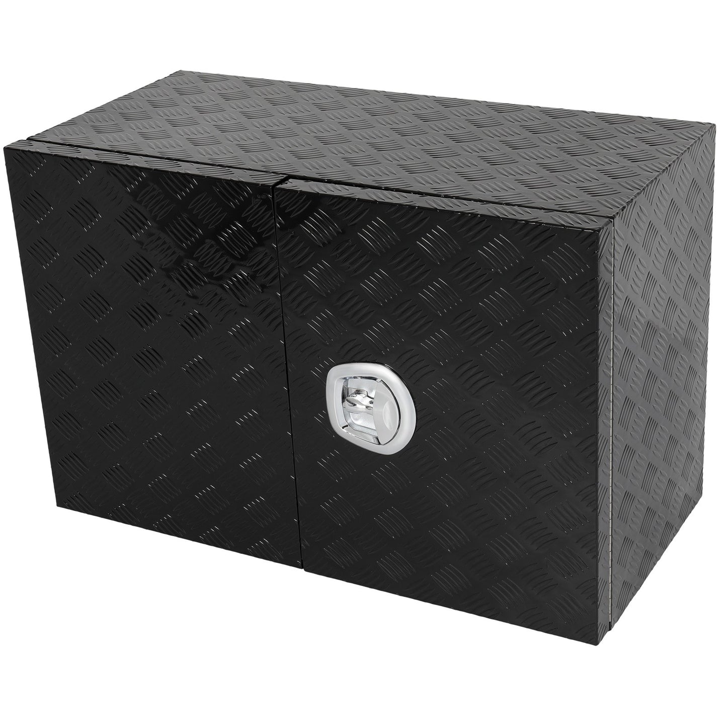 36"x18"x24" Aluminum Storage Tool Box W/2x Chain + Dovetail Lock For Truck Home